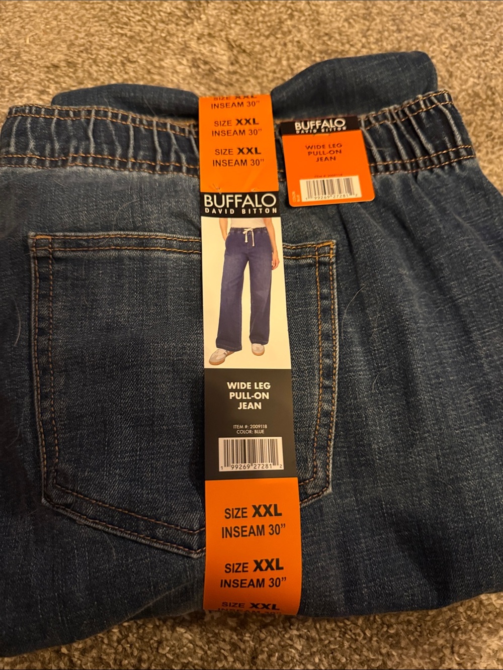 Buffalo David Bitton Men's Wide Leg Jeans - Blue